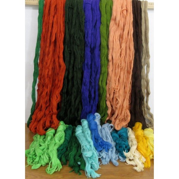 4.3+ Pound Lot 4 Ply Wool Yarn 8 Skeins Plus 10 -  30" Lengths Weights-SEE DESC - Picture 10 of 10